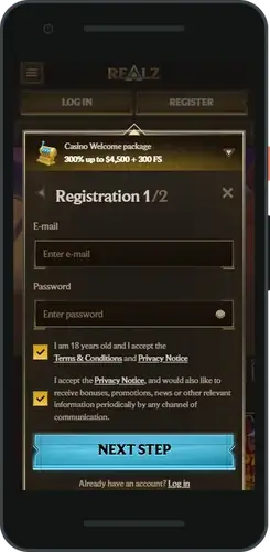 Realz casinò accesso